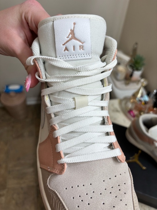 Jordan Mid-Top Women’s Sneakers in Cream & Blush - Picture 7 of 7